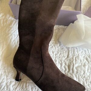 Elegant Brown Suede Women's Boots